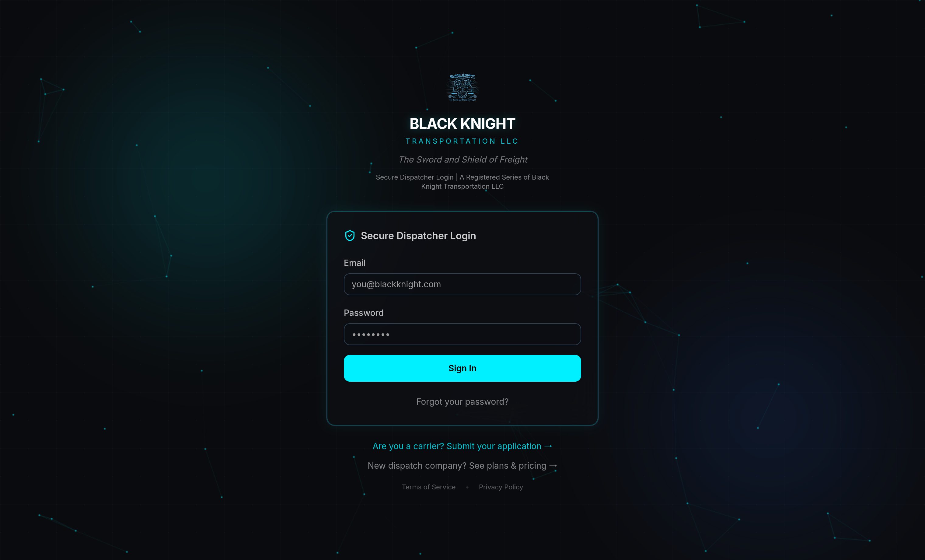 Secure Dispatcher Login